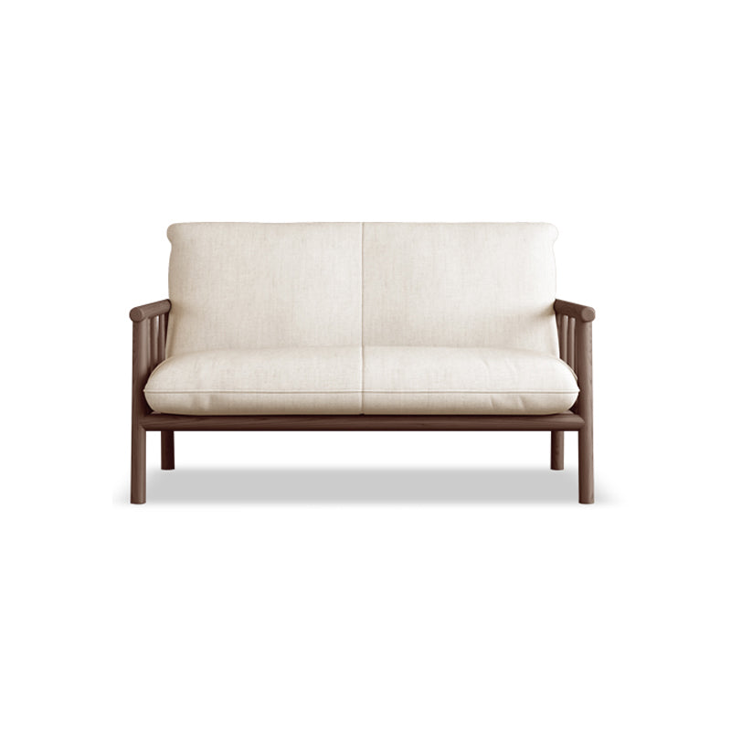 Modern Linen Sofa 28.7"W Tight Back Sofa with Rolled Arm for Living Room