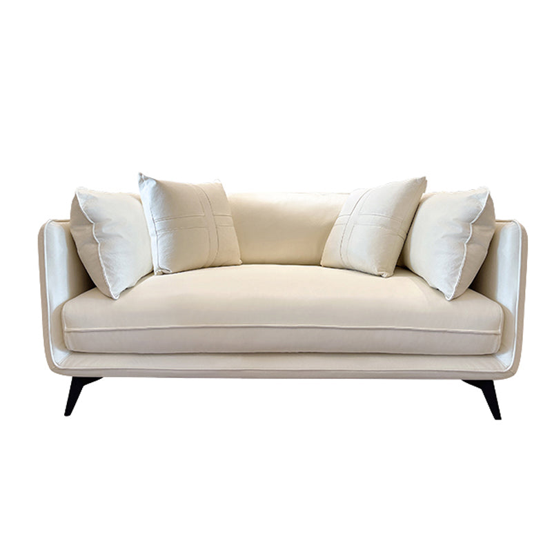 Stain-Resistant Faux Leather Square Arm Sofa/Sectional with Removable Cushions