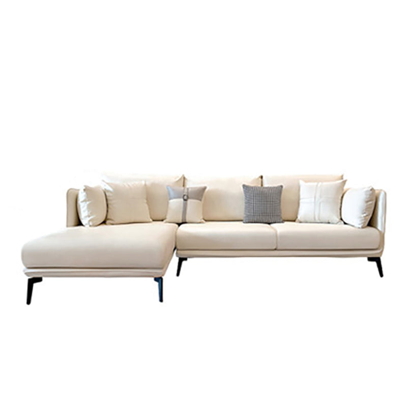 Stain-Resistant Faux Leather Square Arm Sofa/Sectional with Removable Cushions