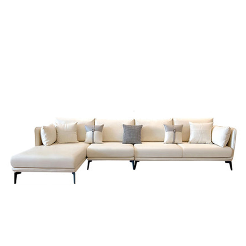 Stain-Resistant Faux Leather Square Arm Sofa/Sectional with Removable Cushions