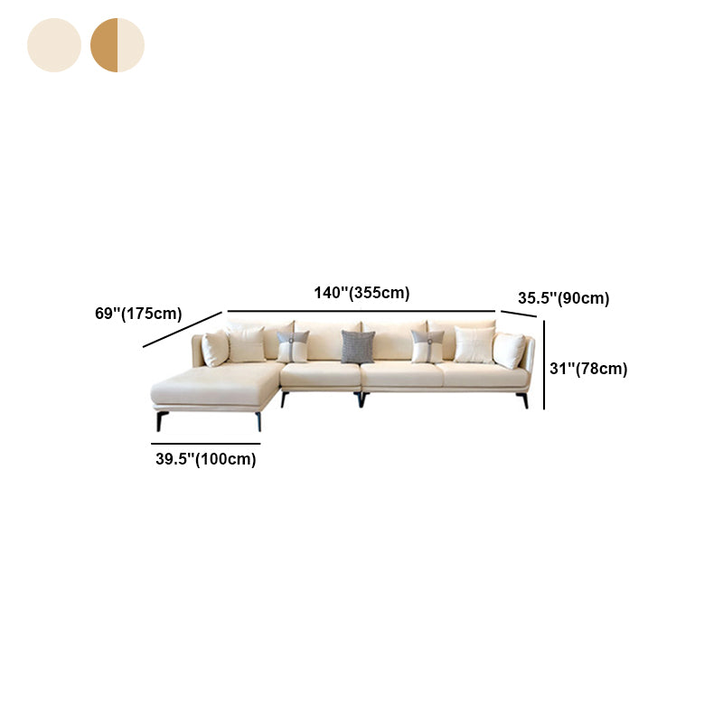Stain-Resistant Faux Leather Square Arm Sofa/Sectional with Removable Cushions