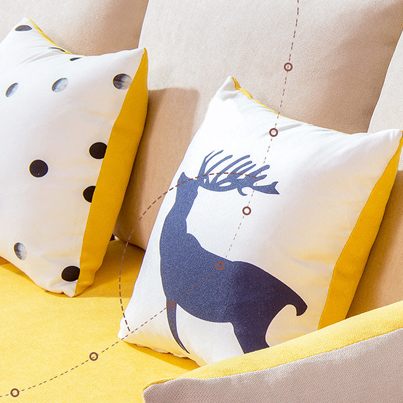 122.05"D x 35.43"W x 34.25"H Pillow Top Arm Cushion Back Sectionals with Ottoman