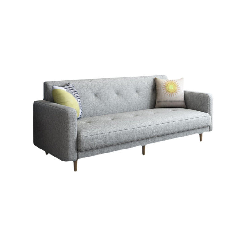 Contemporary Square Arm Sofa Tufted Back Sectional for Living Room