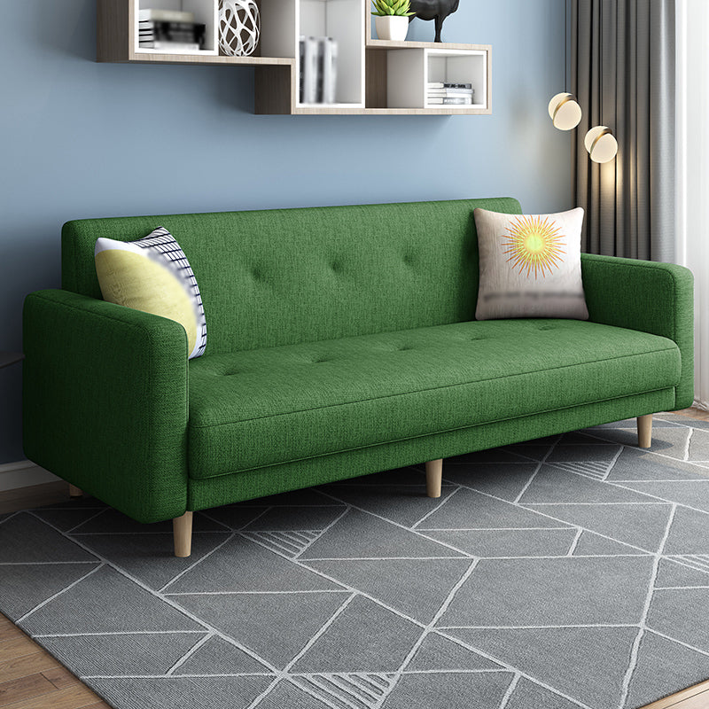 Contemporary Square Arm Sofa Tufted Back Sectional for Living Room