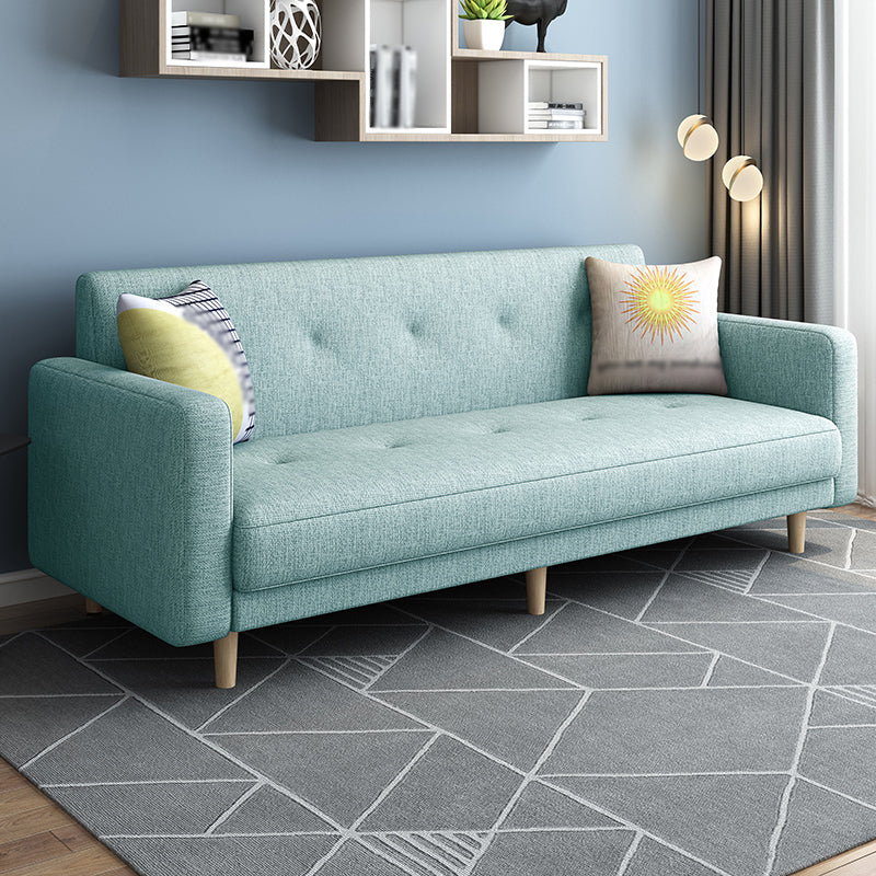 Contemporary Square Arm Sofa Tufted Back Sectional for Living Room