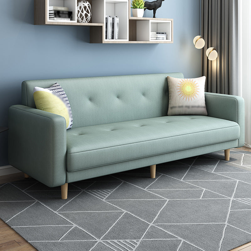 Contemporary Square Arm Sofa Tufted Back Sectional for Living Room