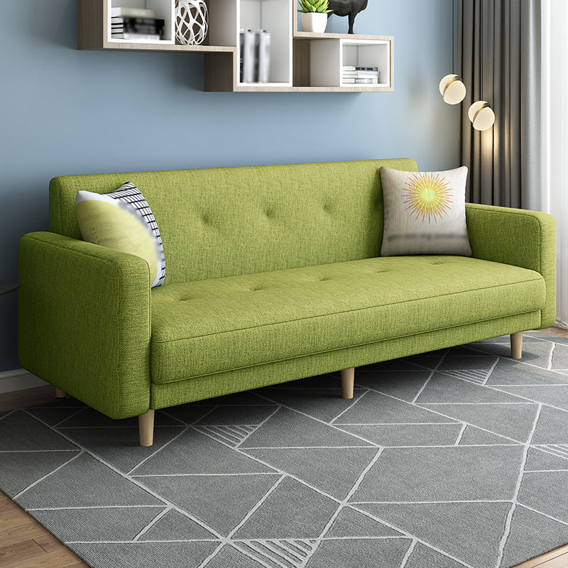 Contemporary Square Arm Sofa Tufted Back Sectional for Living Room