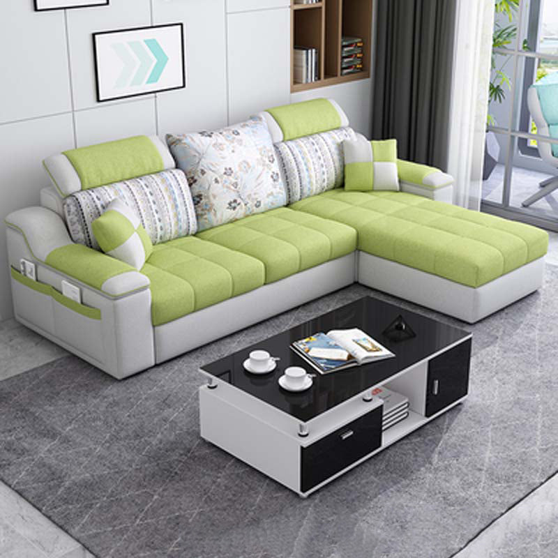 82.68"W √ó 57.09"D √ó35.43"H Sloped Arms Sectionals with Slipcovers and Storage