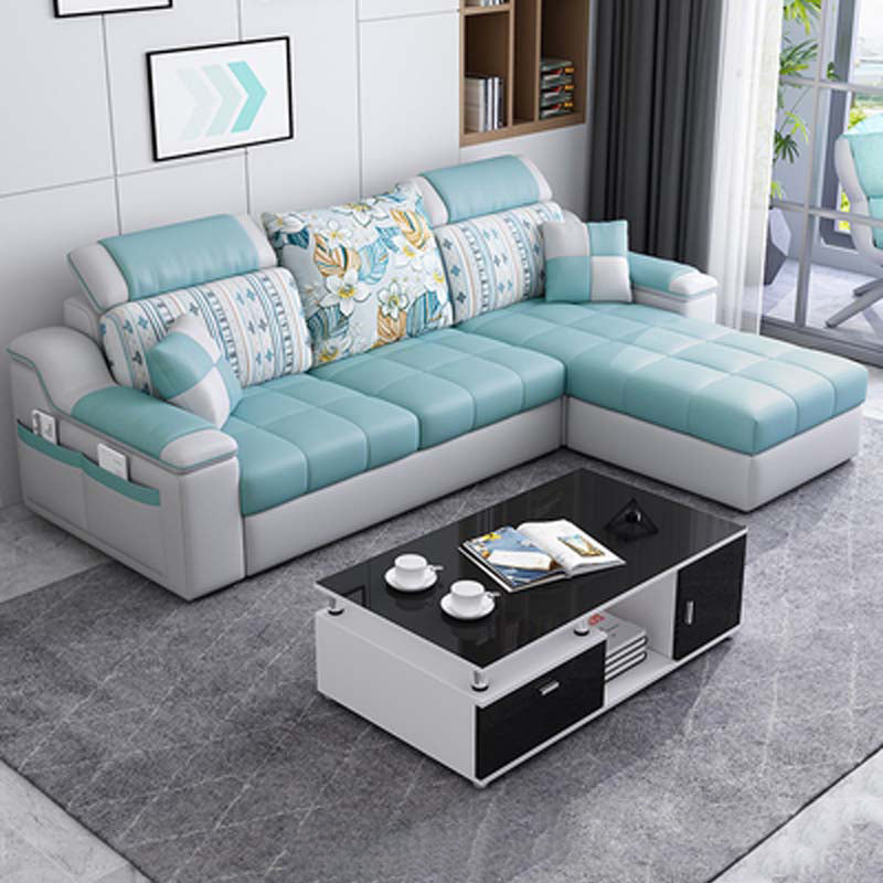 82.68"W √ó 57.09"D √ó35.43"H Sloped Arms Sectionals with Slipcovers and Storage
