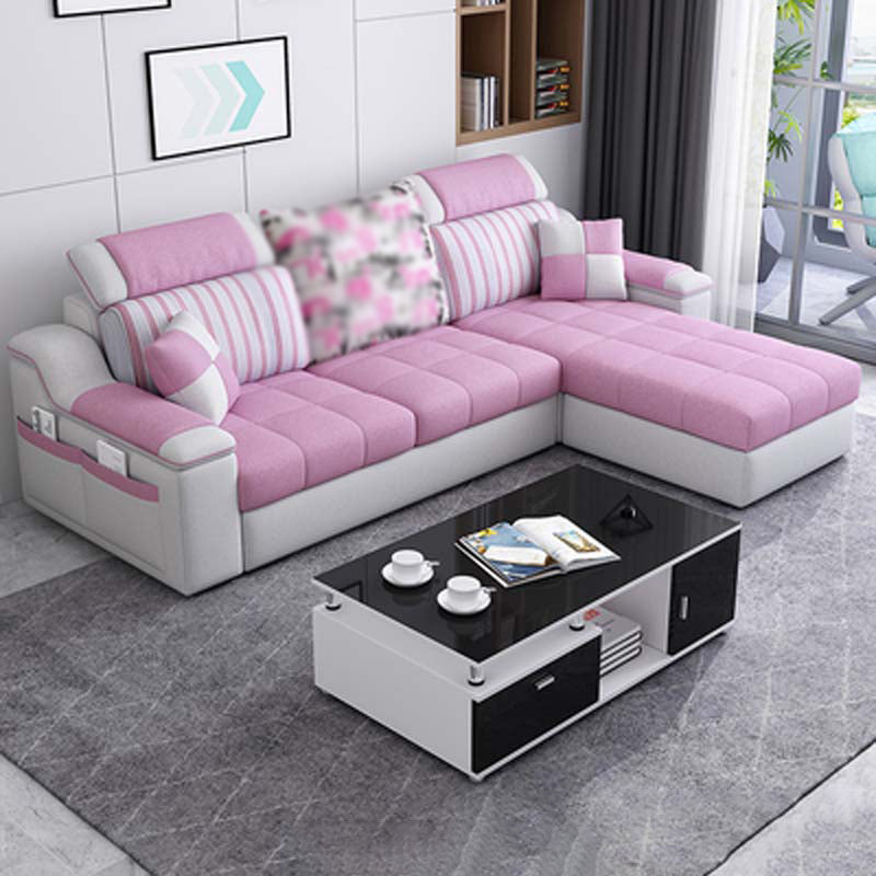 82.68"W √ó 57.09"D √ó35.43"H Sloped Arms Sectionals with Slipcovers and Storage