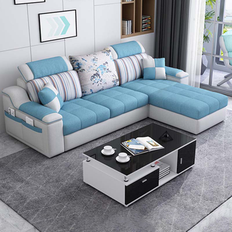 82.68"W √ó 57.09"D √ó35.43"H Sloped Arms Sectionals with Slipcovers and Storage