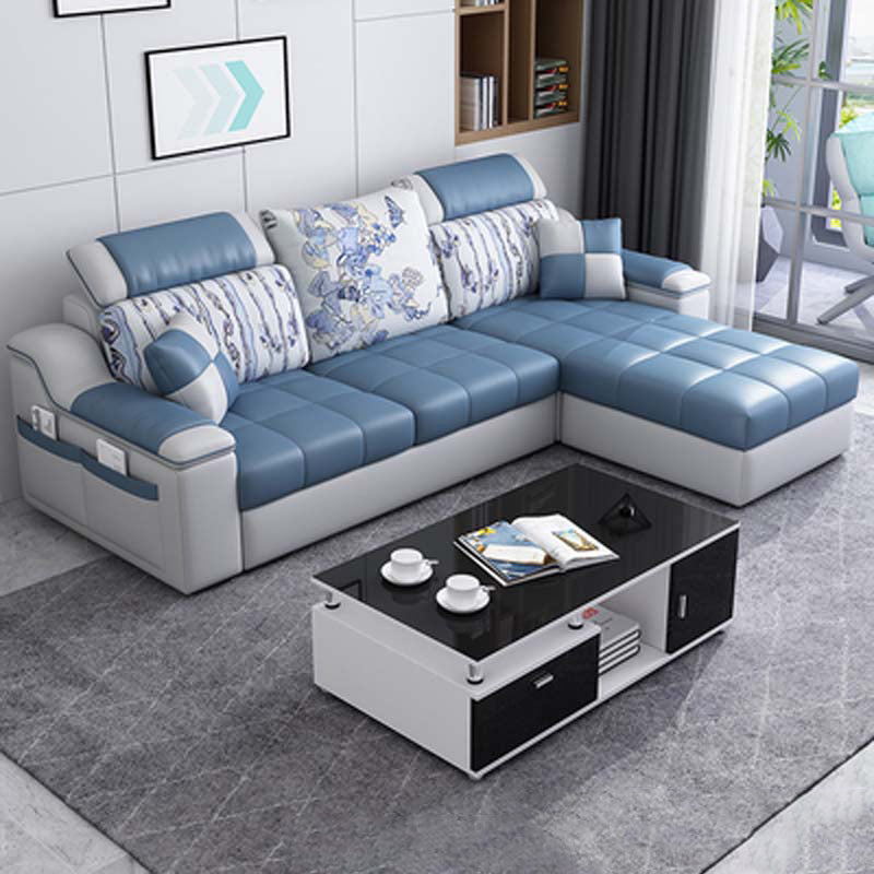 82.68"W √ó 57.09"D √ó35.43"H Sloped Arms Sectionals with Slipcovers and Storage
