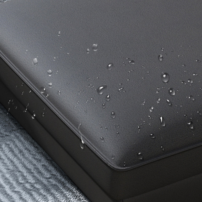 L-Shape Faux Leather High Back Square Arm Sectional with Stain-Resistant