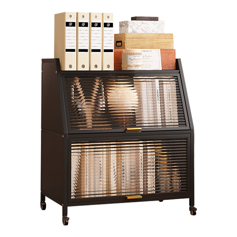 13.78"W Bookshelf Contemporary Style Bookcase for Home Study Room with Casters