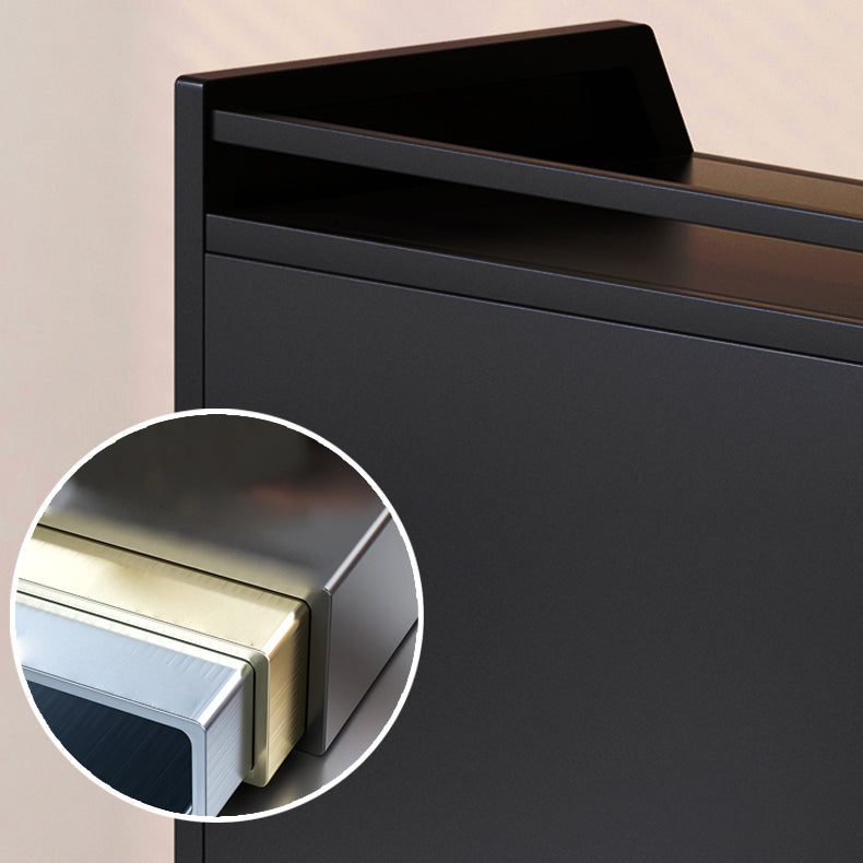 13.78"W Bookshelf Contemporary Style Bookcase for Home Study Room with Casters