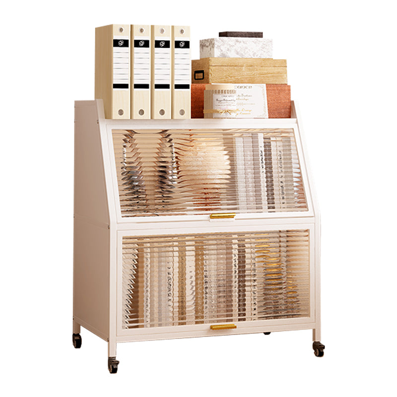 13.78"W Bookshelf Contemporary Style Bookcase for Home Study Room with Casters