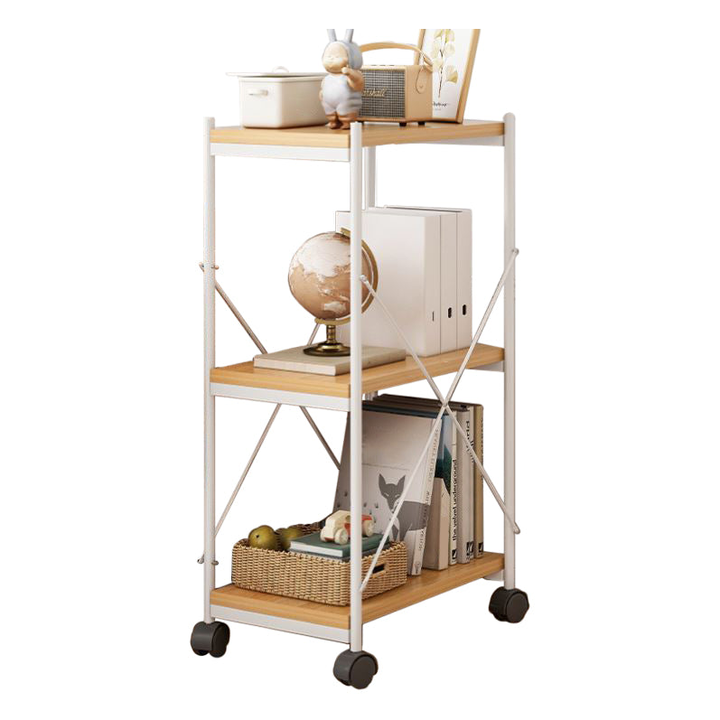 Modern Style Bookshelf Open Back Wood Bookcase for Office Use