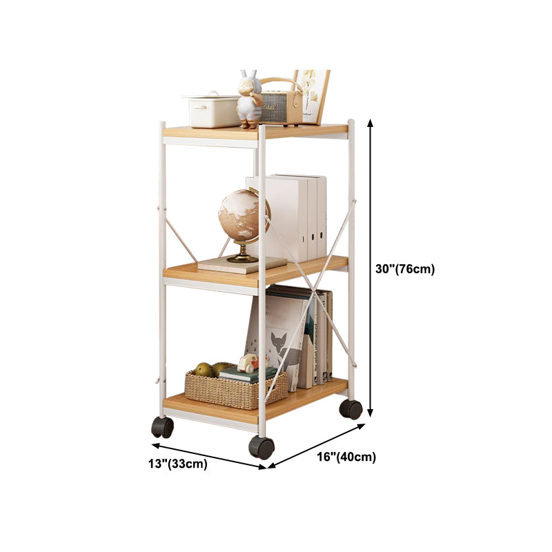 Modern Style Bookshelf Open Back Wood Bookcase for Office Use