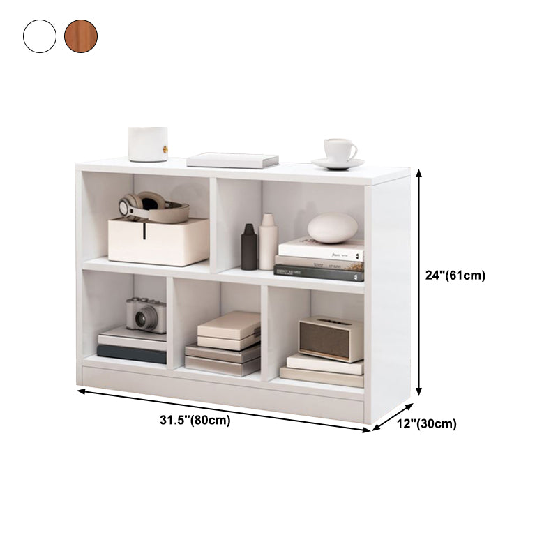 Closed Back Bookshelf Engineered Wood Bookcase for Study Room
