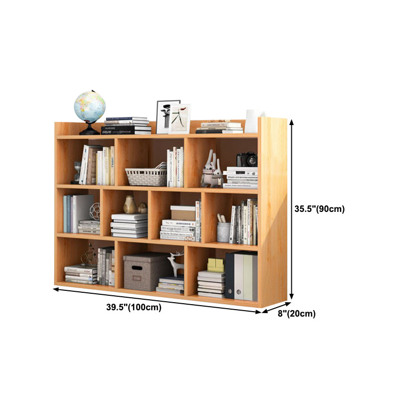 Closed Back Bookshelf Engineered Wood Bookcase for Study Room