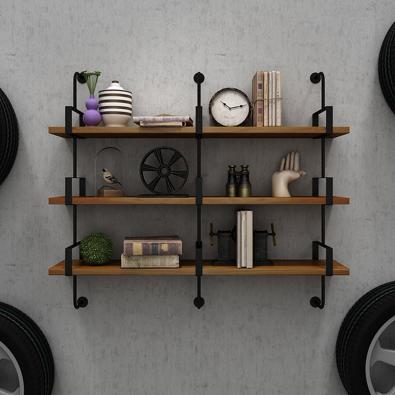7.87"W Bookshelf Wall Mounted Industrial Style Bookcase for Home Study Room