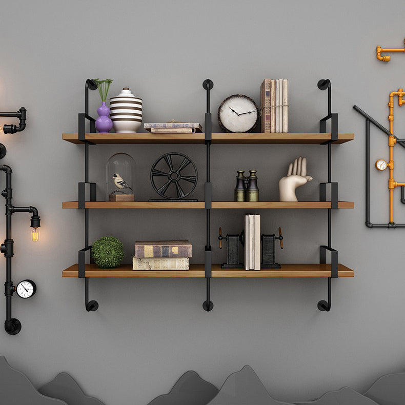 7.87"W Bookshelf Wall Mounted Industrial Style Bookcase for Home Study Room