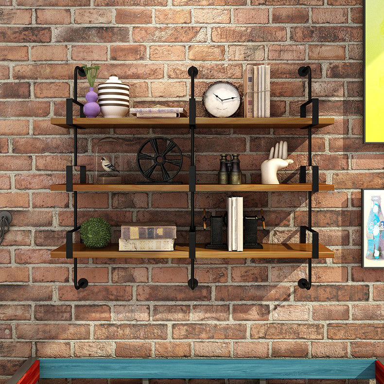 7.87"W Bookshelf Wall Mounted Industrial Style Bookcase for Home Study Room