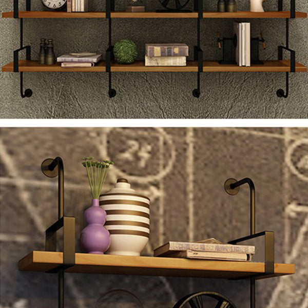 7.87"W Bookshelf Wall Mounted Industrial Style Bookcase for Home Study Room