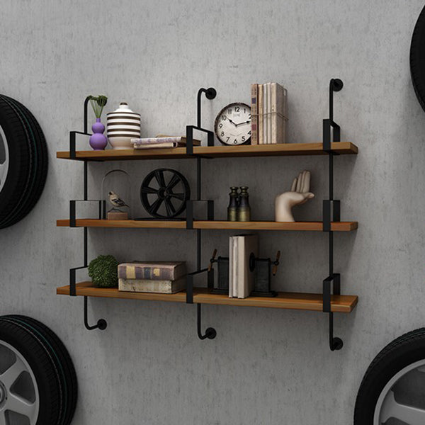 7.87"W Bookshelf Wall Mounted Industrial Style Bookcase for Home Study Room