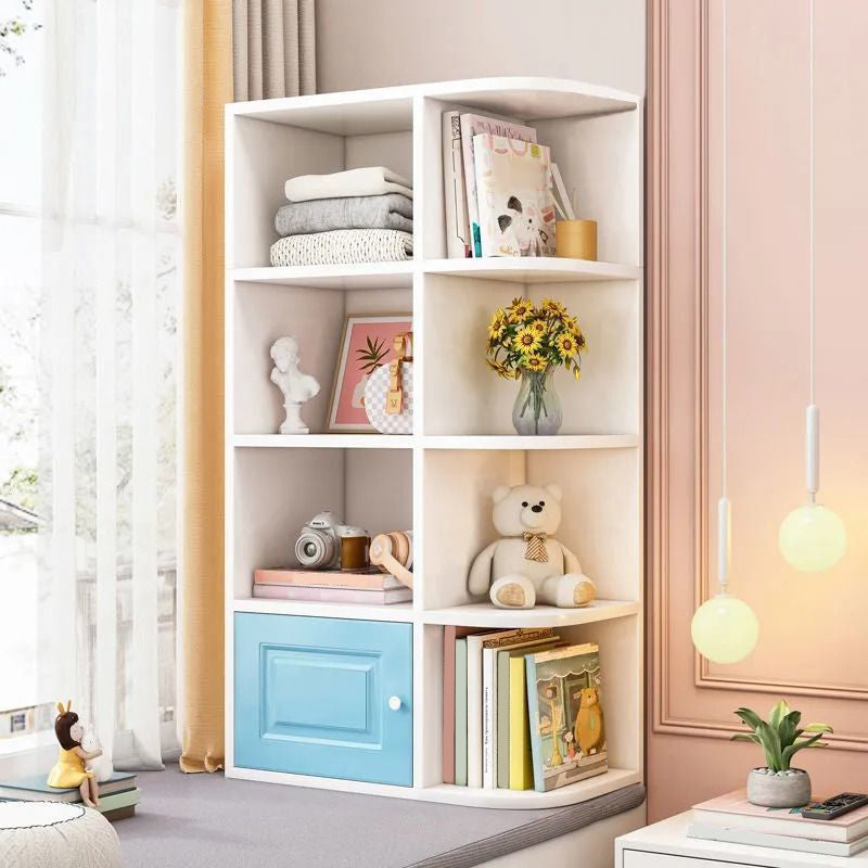 Modern Style Bookshelf Wood Closed Back Bookcase for Home Office