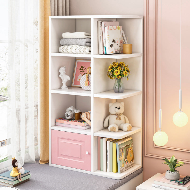 Modern Style Bookshelf Wood Closed Back Bookcase for Home Office