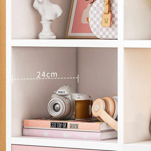 Modern Style Bookshelf Wood Closed Back Bookcase for Home Office