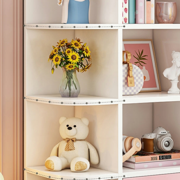 Modern Style Bookshelf Wood Closed Back Bookcase for Home Office