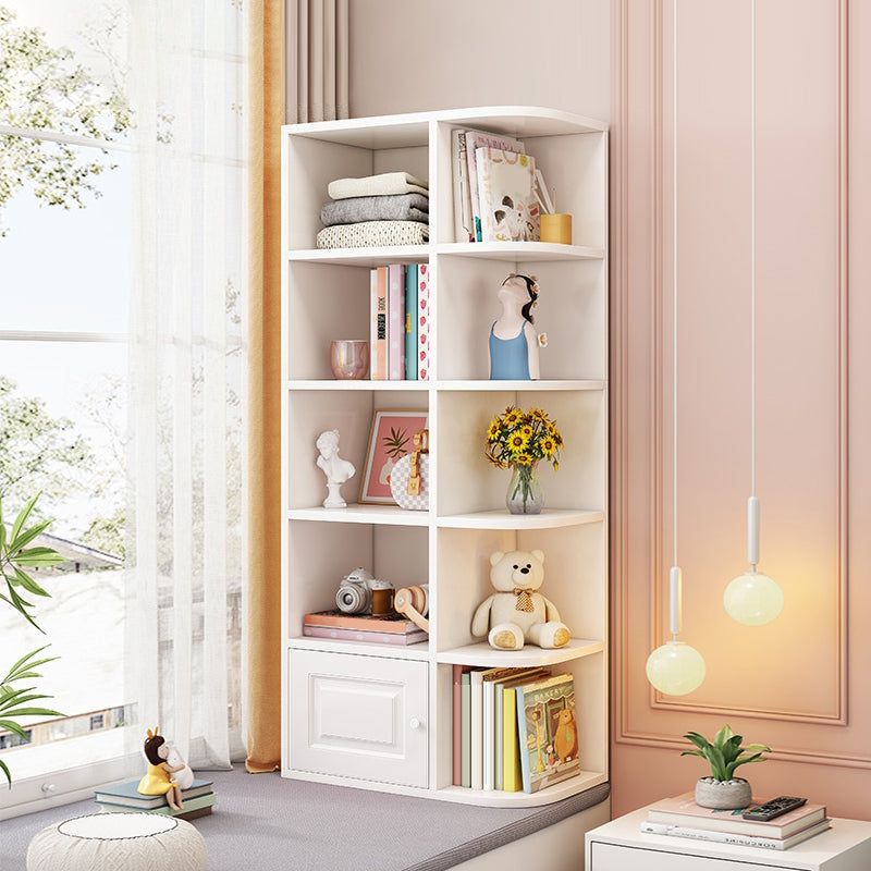 Modern Style Bookshelf Wood Closed Back Bookcase for Home Office