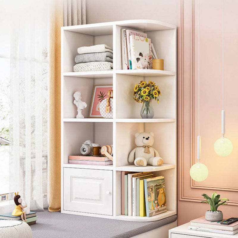 Modern Style Bookshelf Wood Closed Back Bookcase for Home Office