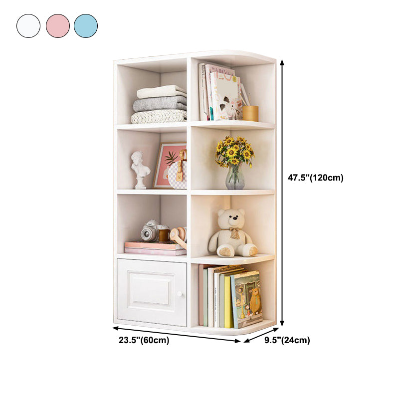 Modern Style Bookshelf Wood Closed Back Bookcase for Home Office