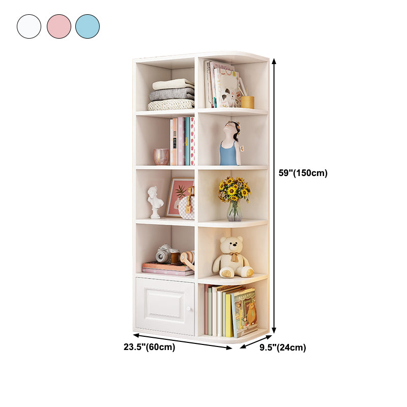 Modern Style Bookshelf Wood Closed Back Bookcase for Home Office