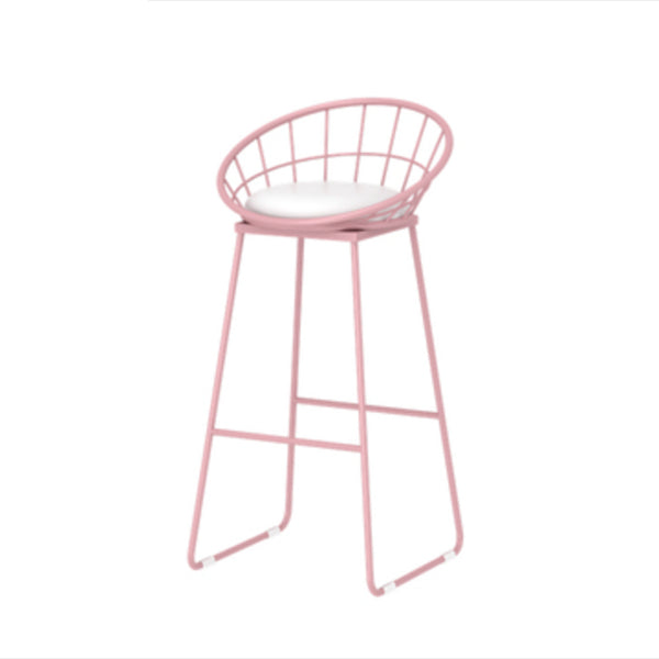 1/3/4/5 Pieces Industrial Pink Bar Table Set Round Bistro Set with White Faux Marble Top