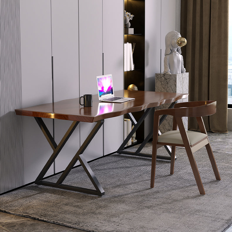 Industrial Dinette Set 1/2 Pieces Solid Wood and Metal Dining Table Set