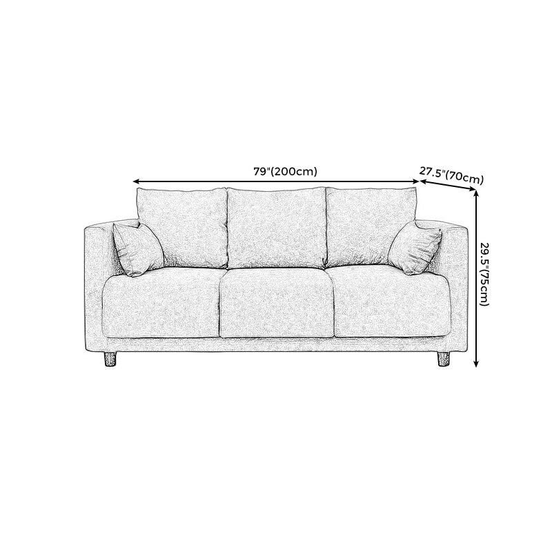 Scandinavian Removable Cushions Square Arm Sofa/Sectional for Living Room