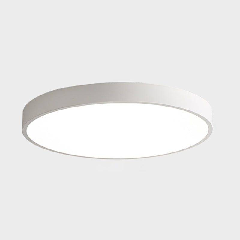 Metal LED Flush Mount Macaroon Circle Ceiling Mounted Fixture for Bedroom