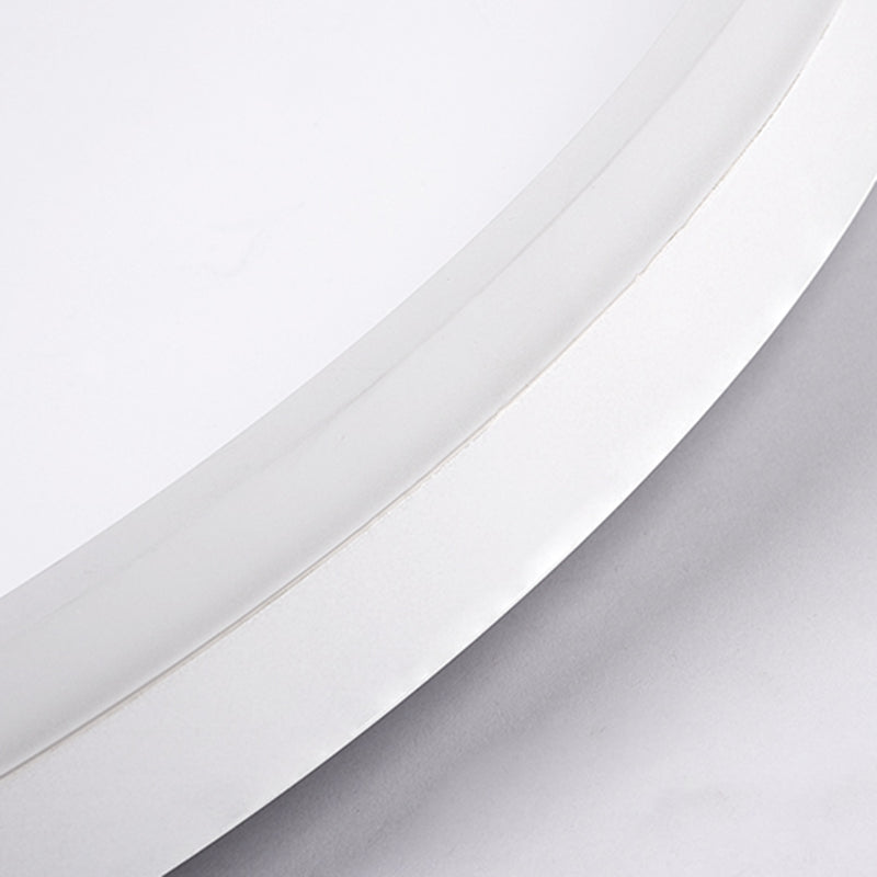 Metal Round Shape Flush Mount Light Modern 1 Light Flush Mount Lighting Fixtures in White