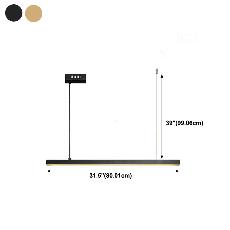 Island Pendant Light Simple Metal Dining Room LED Ceiling Pendant Light