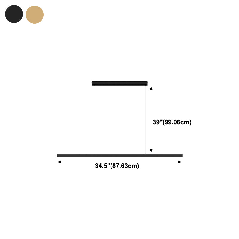 Island Pendant Light Simple Metal Dining Room LED Ceiling Pendant Light