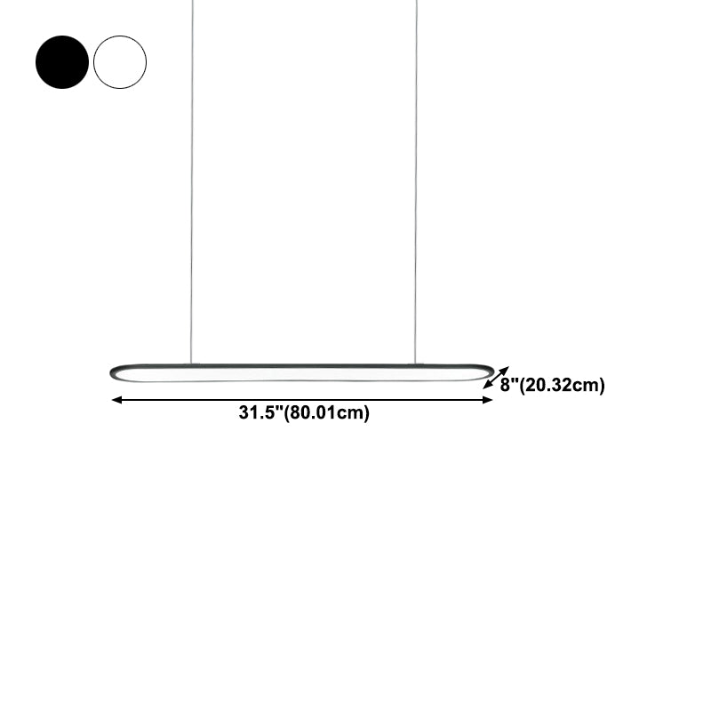 Contemporary Hanging Lamp 1-Light Island Light Fixture for Living Room