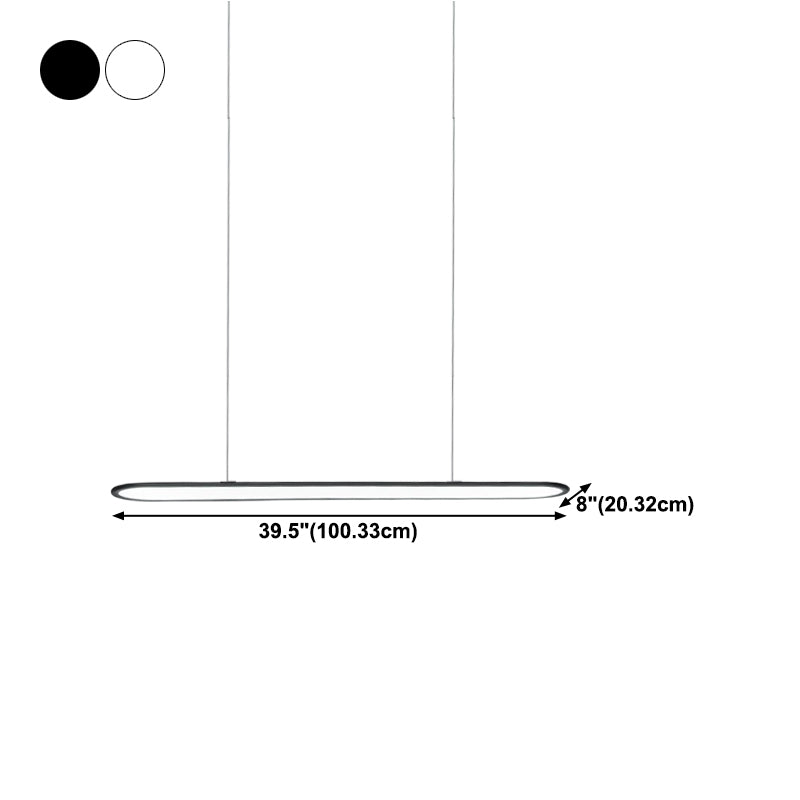 Contemporary Hanging Lamp 1-Light Island Light Fixture for Living Room