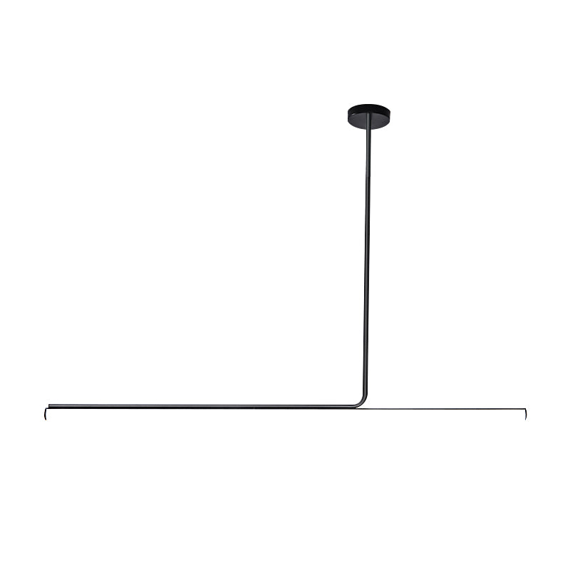 Simple Style Hanging Lamp 1-Light Linear Island Light Fixture for Kitchen