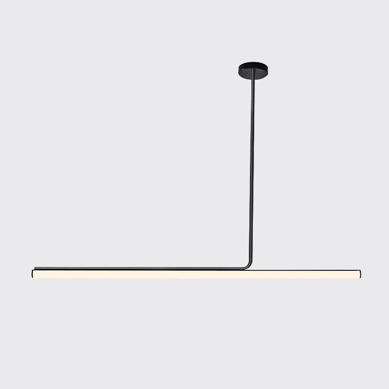 Simple Style Hanging Lamp 1-Light Linear Island Light Fixture for Kitchen