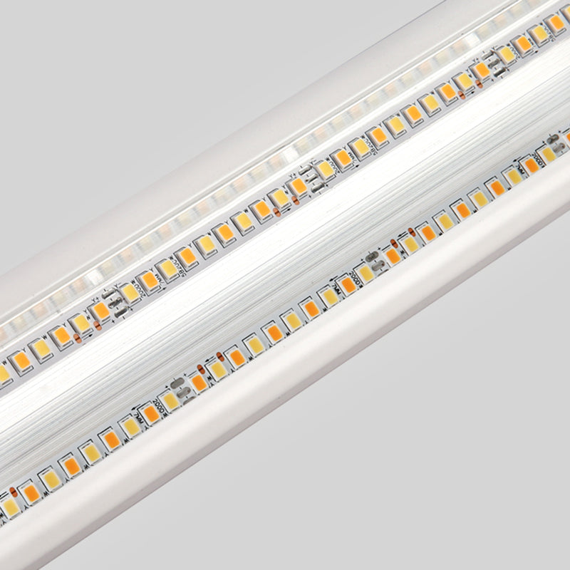 Modern Metal Pendant Lighting Linear Shape Hanging with Acrylic Shade Light in White