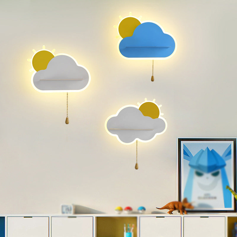 Cloud Wall Mounted Lamps Modern Style Metal 1 Light Wall Light Sconces